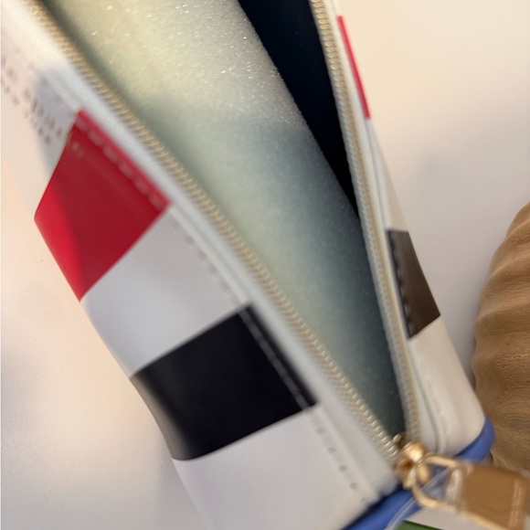 Kate Spade Bold Stripe Pencil Case with KS supplies NWT - Picture 4 of 7